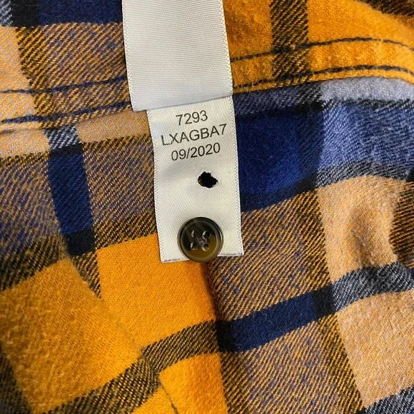 Aeropostale Men's Button Up Hoodie Flannel Blue Orange X-small - Picture 12 of 14